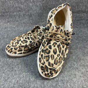 Outwoods Women’s Leopard Print Casual‎ Slip-On Loafers Shoe Size 7.5